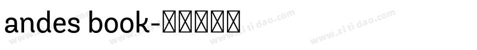 andes book字体转换